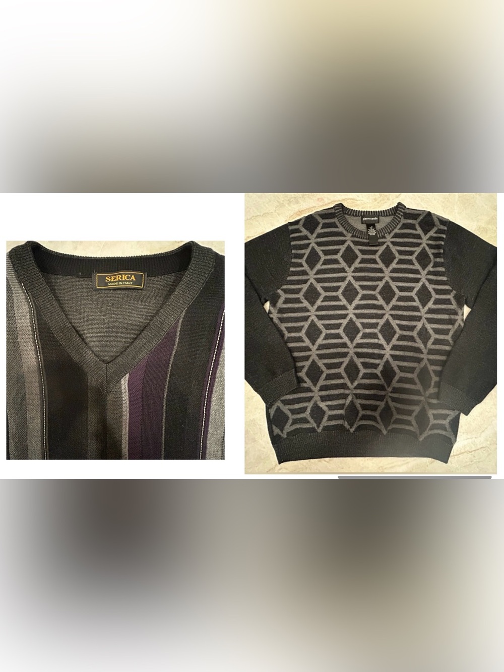 Serica Merino Wool sweater - Made in Italy and Pierre Cardin Sweater